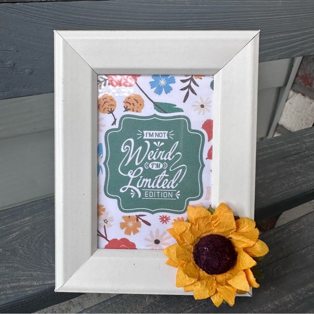 New Handmade 2x3” Desktop Frame: “I’m Not Weird I’m Limited Edition”
